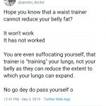 Dangers of waist trainers 