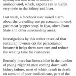Paracetamol to tenderize meat