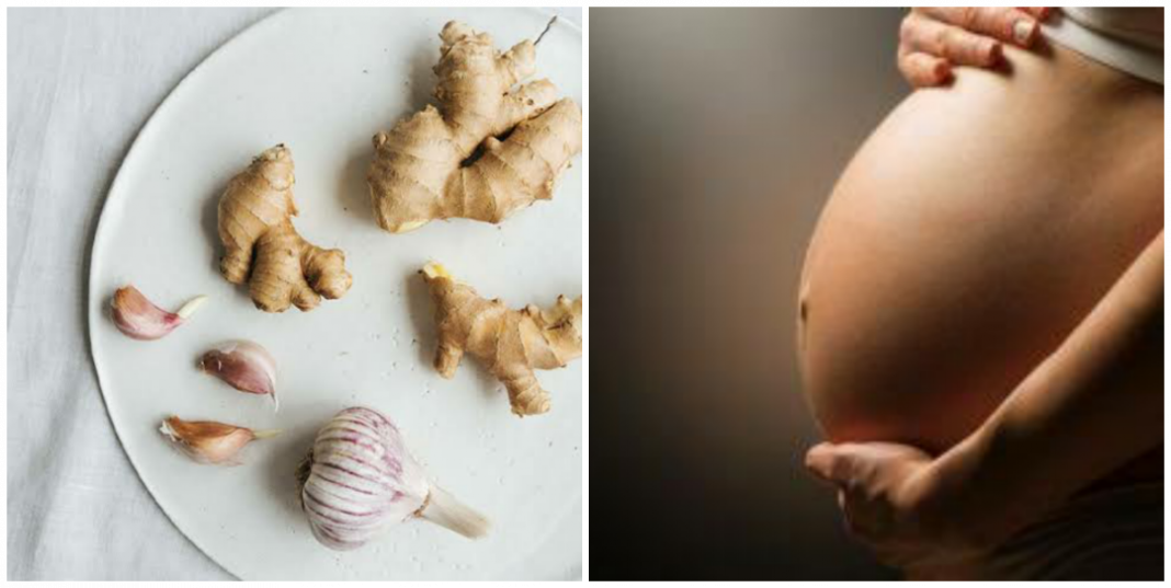 Can a pregnant woman eat garlic and ginger?