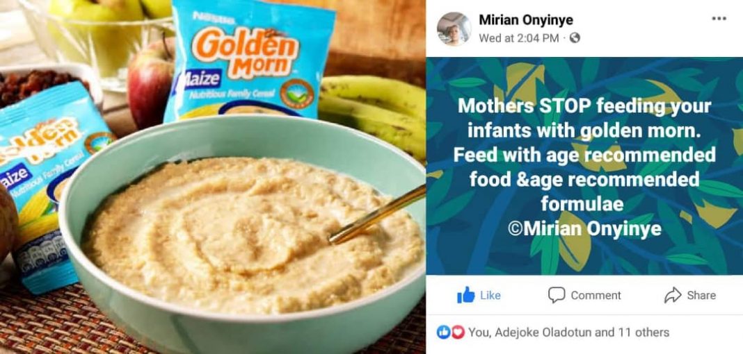 Is golden morn good for babies? Can six month baby eat Golden morn