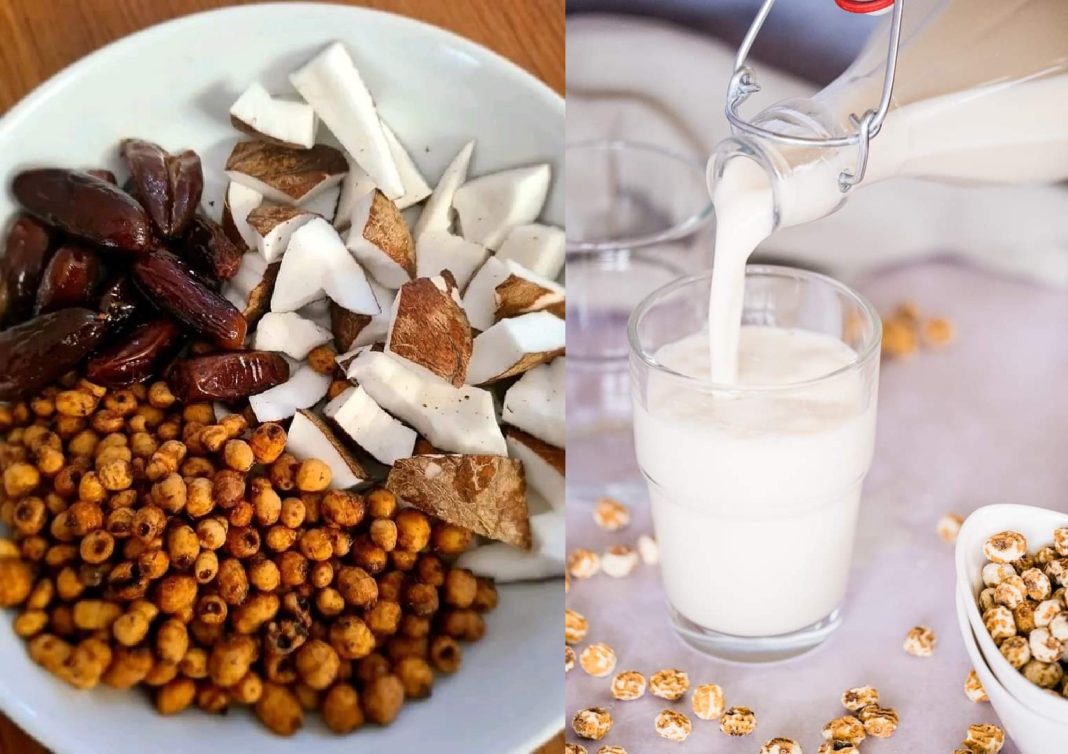 Health Benefits of Tiger nuts dates coconut and ginger drink