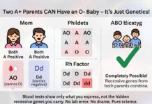 Two A+ Parents, One O- Baby? The Blood Type “Scandal” That’s Actually Just Science can a+ and a+ give birth to o+