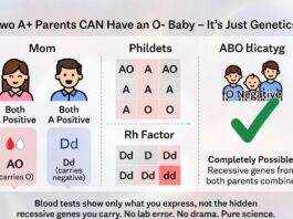 Two A+ Parents, One O- Baby? The Blood Type “Scandal” That’s Actually Just Science can a+ and a+ give birth to o+