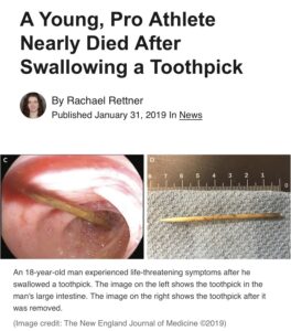 Toothpick side effects