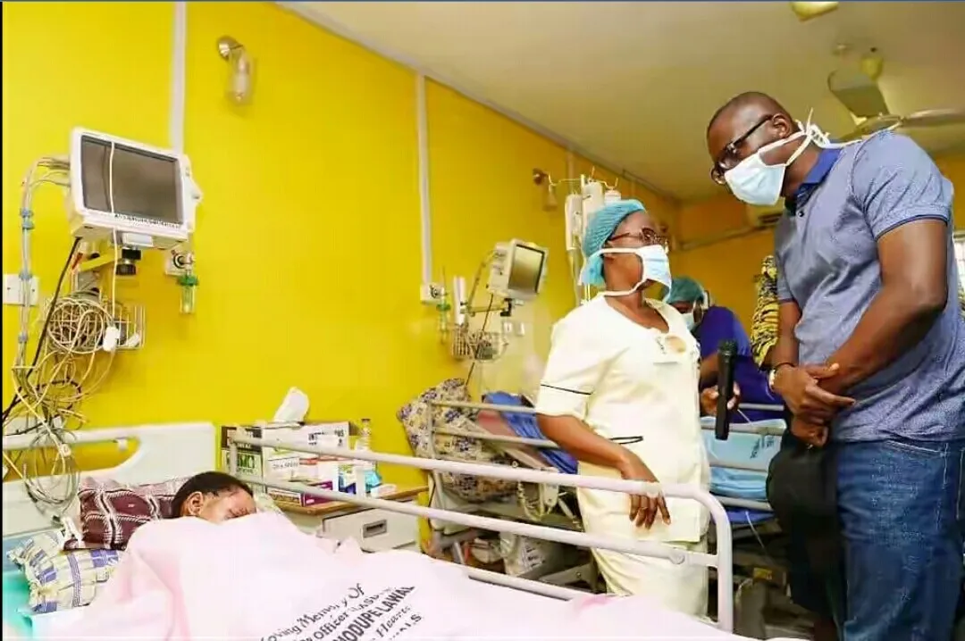 Sanwo-Olu visits Ijegun fire survivors in hospital, warns pipeline vandals Lagos governor