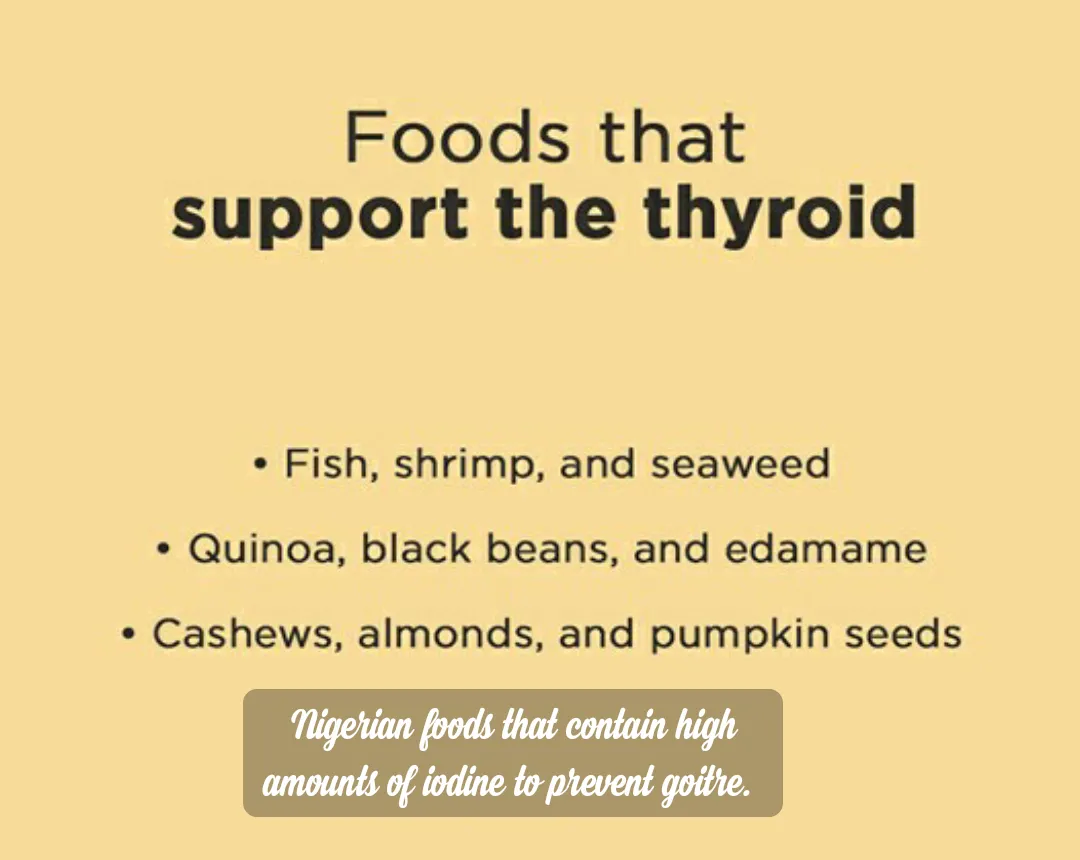 THYROID HEALTH: List of Nigerian Foods Rich in Iodine THYROID HEALTH: List of Nigerian Foods Rich in Iodine